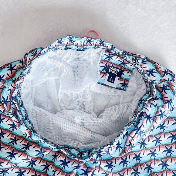 ⭐️⭐️SOLD⭐️⭐️ Men's Lands' End Swim Trunks | Palm Tree Print | Size Large - Picture 10 of 13